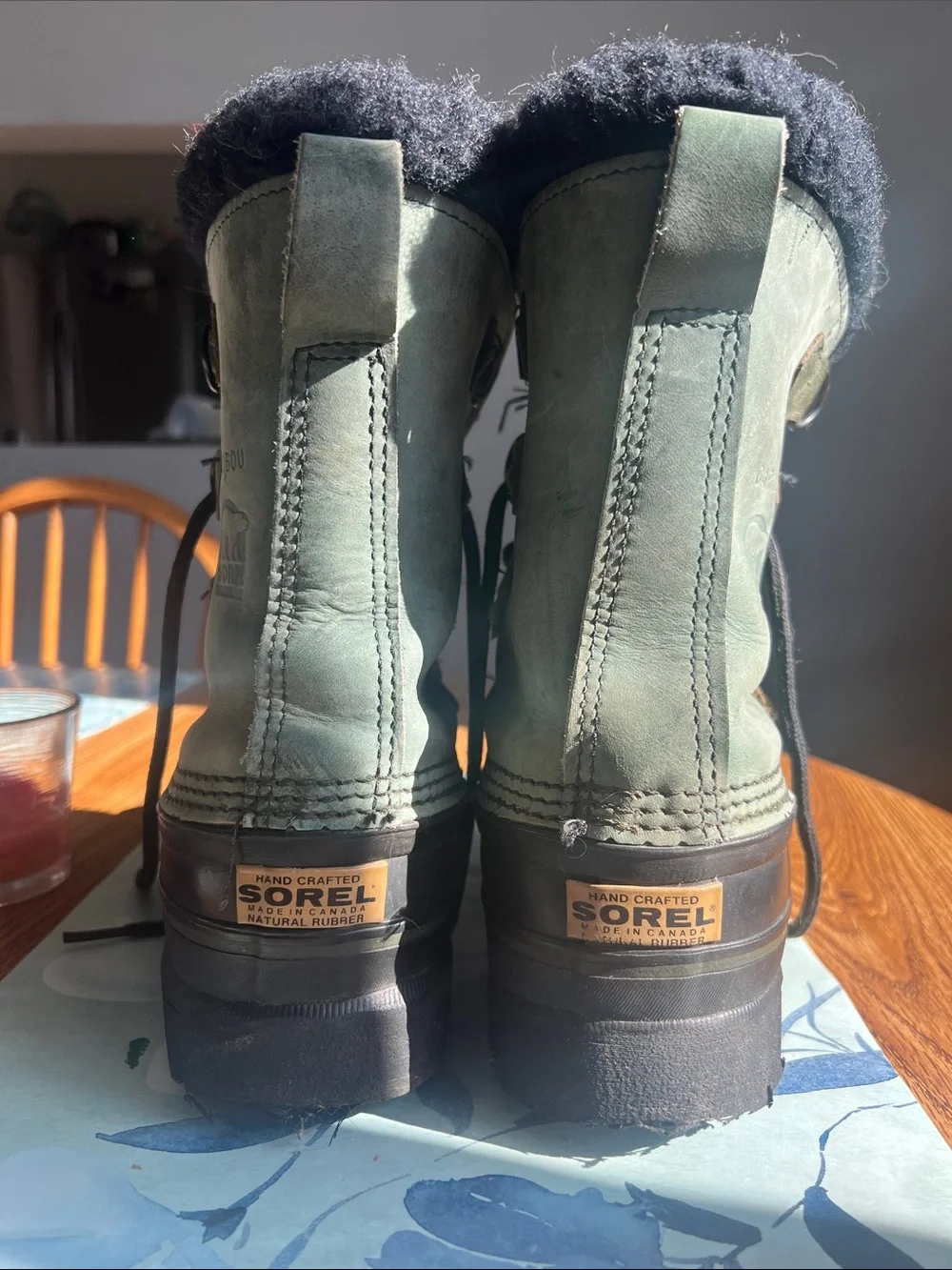 Sorel caribou Waterproof Winter Snow Boots - Green/Black